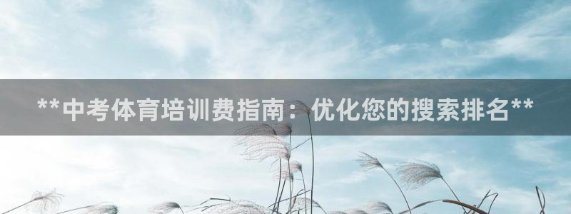 极悦娱乐下载官网安装：**中考体育培训费指南：优化您