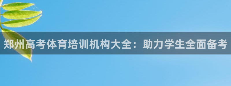 极悦娱乐游戏安全吗：郑州高考体育培训机构大全：助力学