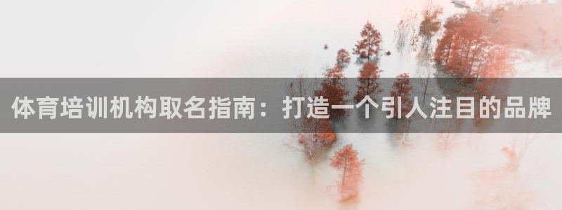 极悦平台很7O777：体育培训机构取名指南：打造一个