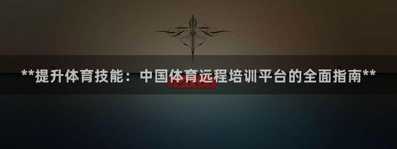 极悦平台注册流程详解图：**提升体育技能：中国体育远