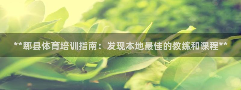 极悦平台官方网站首页登录：**郫县体育培训指南：发现