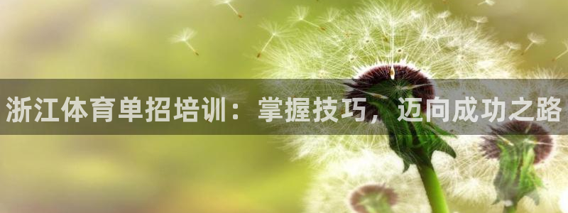 极悦官网登录：浙江体育单招培训：掌握技巧，迈向成功之